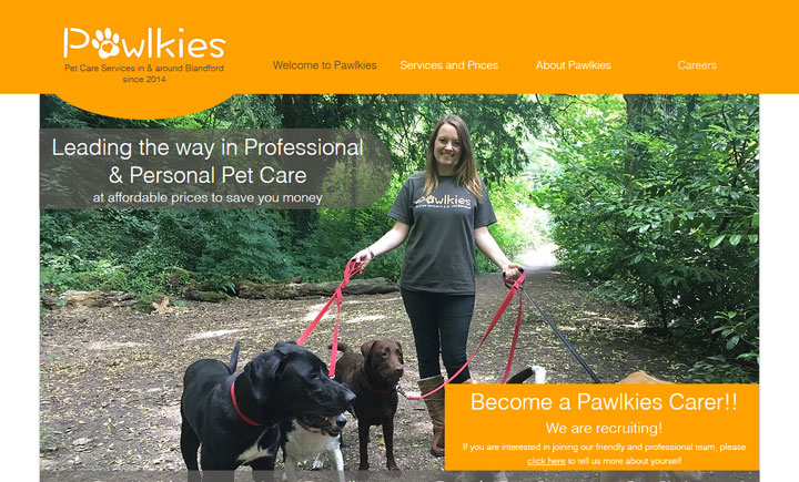 Pawlkies Pet Care Services in Blandford